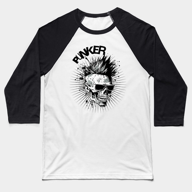 Punker Baseball T-Shirt by Gypsykiss